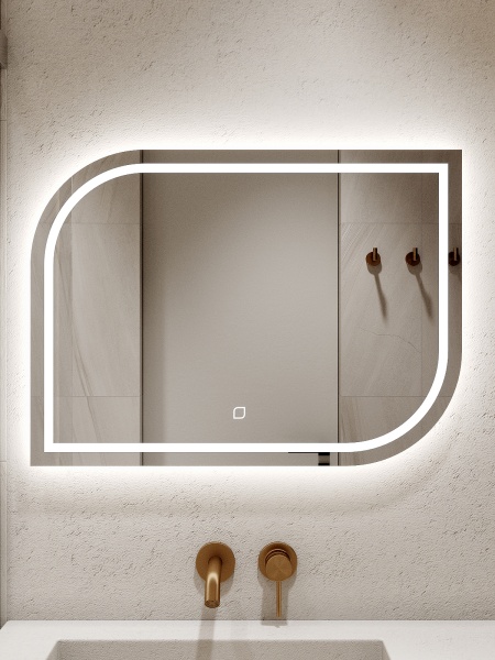 Зеркало навесное Z-17 с подсветкой горизонтальное